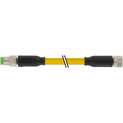 Murr Elektronik M8 St. 0° M8 Bu. 0° PUR 3x0.25 ge UL/CSA+robot+schleppk. 1m, Elektronikkabel + Stecker, Gelb Murr Elektronik M8 St. 0° M8 Bu. 0° PUR 3x0.25 ge UL/CSA+robot+schleppk. 1m, Elektronikkabel + Stecker, Gelb