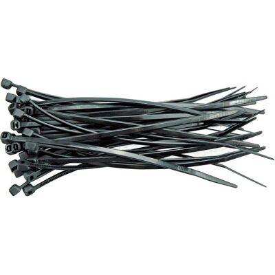Toya, Kabelbinder, Klebeband 200 x 2,5 mm 100 Stück schwarz (Kunststoffkabelbinder, 200 mm, 100 Stk.) Toya, Kabelbinder, Klebeband 200 x 2,5 mm 100 Stück schwarz (Kunststoffkabelbinder, 200 mm, 100 Stk.)