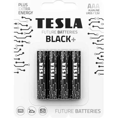 Tesla baterie AAA BLACK+, 4ks, LR03 (4 Stk., AAA), Batterien + Akkus Tesla baterie AAA BLACK+, 4ks, LR03 (4 Stk., AAA), Batterien + Akkus