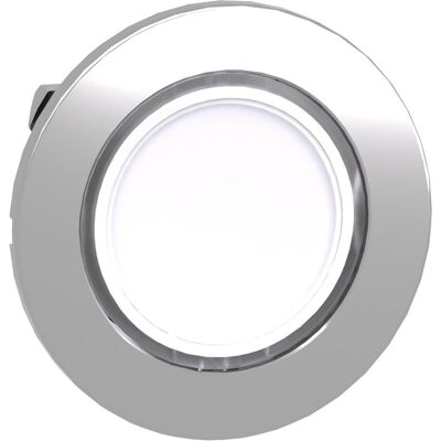 Schneider Electric Frontelement für Leuchtdrucktaster ZB4F ZB4FW313, Schalter + Taster, Silber, Weiss Schneider Electric Frontelement für Leuchtdrucktaster ZB4F ZB4FW313, Schalter + Taster, Silber, Weiss
