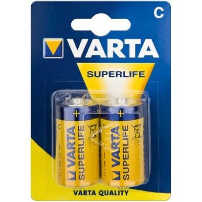 Varta Batterie (2014) Superlife (Alkali Baby) R 14 VSL (C) 1,5V, 2er Pack in Blister (2 Stk.), Batterien + Akkus Varta Batterie (2014) Superlife (Alkali Baby) R 14 VSL (C) 1,5V, 2er Pack in Blister (2 Stk.), Batterien + Akkus