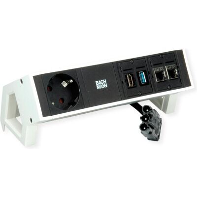 Bachmann, Steckdosenleiste, DESK2 1xCEE7/3 1xHDMI 2xCAT6A (1x) Bachmann, Steckdosenleiste, DESK2 1xCEE7/3 1xHDMI 2xCAT6A (1x)