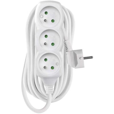 Emos, Steckdosenleiste, Verlängerungskabel mit 3 Schutzkontaktsteckdosen 7 m weiss (P0317) (3x, CEE 7/5, 7 m) Emos, Steckdosenleiste, Verlängerungskabel mit 3 Schutzkontaktsteckdosen 7 m weiss (P0317) (3x, CEE 7/5, 7 m)
