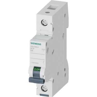 Siemens 5SL4108-8 - Leitungsschutzschalter - 8A, 1-polig, D, 230V Siemens 5SL4108-8 - Leitungsschutzschalter - 8A, 1-polig, D, 230V