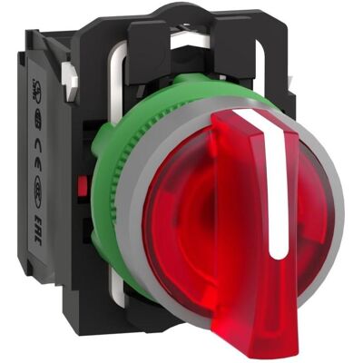 Schneider Electric Schneider Leuchtwahl- XB5AK134B5C0schalter komplett 3-Positionen, Schalter + Taster, Schwarz, Grau, Rot Schneider Electric Schneider Leuchtwahl- XB5AK134B5C0schalter komplett 3-Positionen, Schalter + Taster, Schwarz, Grau, Rot