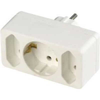 REV, Mehrfachstecker + Abzweigstecker, Übergangsstecker 2-fach + 1 Schutzkontakt (CEE 7/3, CEE 7/4, 3x) REV, Mehrfachstecker + Abzweigstecker, Übergangsstecker 2-fach + 1 Schutzkontakt (CEE 7/3, CEE 7/4, 3x)