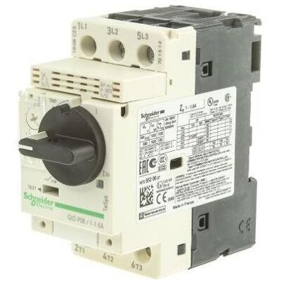 Schneider Electric GV2P06 Motor-Schalter - 3-polig 1-1,6A - Motorschutz Schneider Electric GV2P06 Motor-Schalter - 3-polig 1-1,6A - Motorschutz
