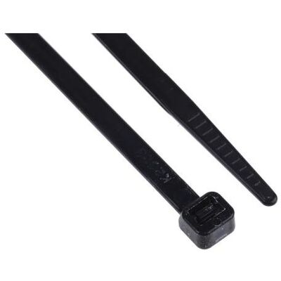 RS PRO, Kabelbinder, Cable Tie 300x4.8 Black Nylon 66 pk1000 (Kunststoffkabelbinder, 300 mm, 1000 Stk.) RS PRO, Kabelbinder, Cable Tie 300x4.8 Black Nylon 66 pk1000 (Kunststoffkabelbinder, 300 mm, 1000 Stk.)