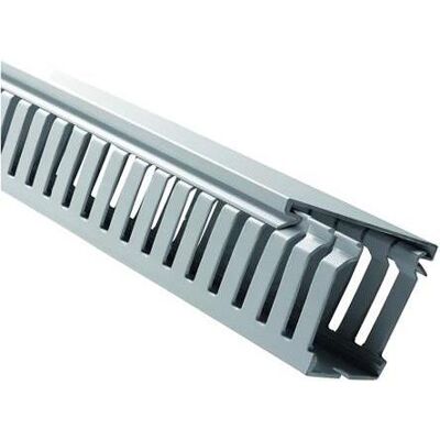 RS PRO, Leitungsführung, Grey DIN Panel Trunking W37.5XH75 (200 cm) RS PRO, Leitungsführung, Grey DIN Panel Trunking W37.5XH75 (200 cm)