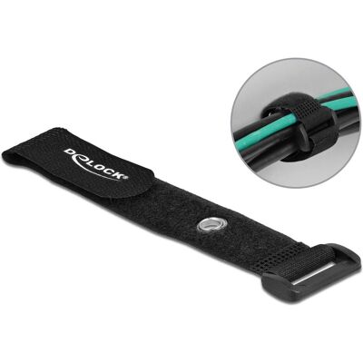 Delock, Kabelbinder, Klett-Kabelbinder mit Schlaufe und Befestigungsöse L 190 x B 25 mm schwarz 5 Stück (Klettkabelbinder, 190 mm, 5 Stk.) Delock, Kabelbinder, Klett-Kabelbinder mit Schlaufe und Befestigungsöse L 190 x B 25 mm schwarz 5 Stück (Klettkabelbinder, 190 mm, 5 Stk.)