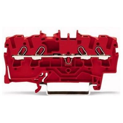 Wago Durchgangsklemme, Elektronikkabel + Stecker, Rot Wago Durchgangsklemme, Elektronikkabel + Stecker, Rot