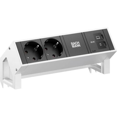 Bachmann, Steckdosenleiste, DESK2 2xCEE7/3 1xUSB C/C 65W (2x, CEE 7/3, Typ 13) Bachmann, Steckdosenleiste, DESK2 2xCEE7/3 1xUSB C/C 65W (2x, CEE 7/3, Typ 13)