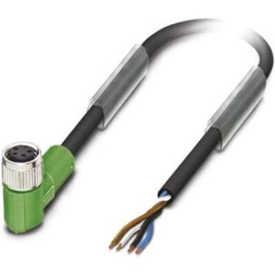 Phoenix Contact SAC, 4-pos., PUR halogen-free 1.5 m, Elektronikkabel + Stecker, Schwarz Phoenix Contact SAC, 4-pos., PUR halogen-free 1.5 m, Elektronikkabel + Stecker, Schwarz