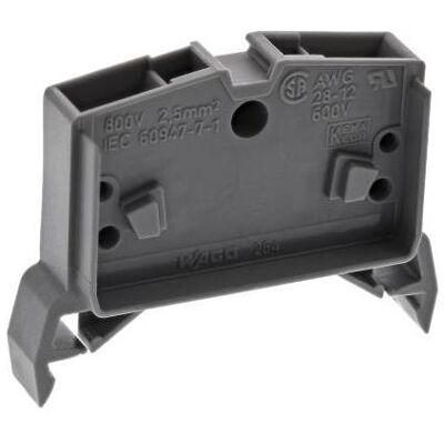 Wago Non-Fuse DIN Rail Term 24A, 800V, Grey, Elektronikzubehör + Gehäuse, Grau Wago Non-Fuse DIN Rail Term 24A, 800V, Grey, Elektronikzubehör + Gehäuse, Grau