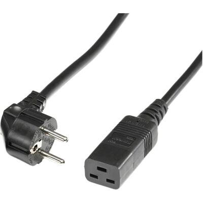 Bachmann, Verlängerungskabel, Verlängerung H05VV-F 3G1,5mm² sw, 0,5m, CEE7/7 / C19 (0.50 m, CEE 7/7, IEC 60906-1) Bachmann, Verlängerungskabel, Verlängerung H05VV-F 3G1,5mm² sw, 0,5m, CEE7/7 / C19 (0.50 m, CEE 7/7, IEC 60906-1)