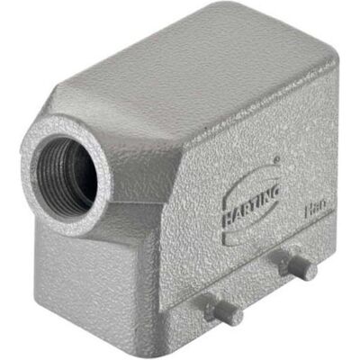 Harting HAN B stik hylster typ 10Bmed M20 tilgang vinkletmetal, Elektronikkabel + Stecker, Grau Harting HAN B stik hylster typ 10Bmed M20 tilgang vinkletmetal, Elektronikkabel + Stecker, Grau