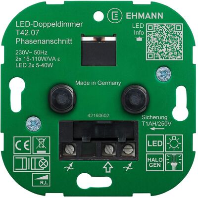 Ehmann, Lichtschalter + Storenschalter, Doppeldimmer Ehmann, Lichtschalter + Storenschalter, Doppeldimmer
