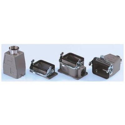 Harting Han 6B Hood Coupler HC 1 Lever M25, Elektronikkabel + Stecker, Grau Harting Han 6B Hood Coupler HC 1 Lever M25, Elektronikkabel + Stecker, Grau