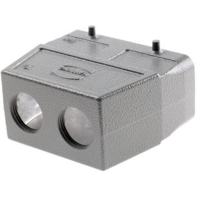 Harting Metallgehäuse Han 16B 2xM25 für 2 Bügel, Elektronikkabel + Stecker Harting Metallgehäuse Han 16B 2xM25 für 2 Bügel, Elektronikkabel + Stecker
