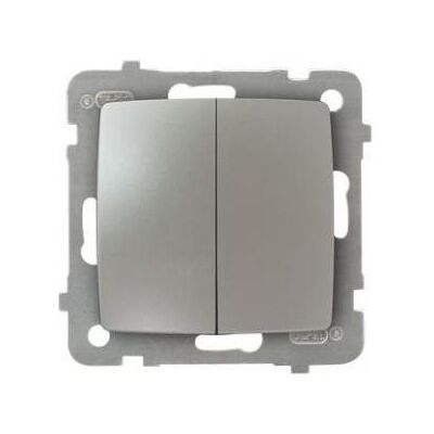Ospel ŁP-10S/m/43, Schalter + Taster, Silber Ospel ŁP-10S/m/43, Schalter + Taster, Silber