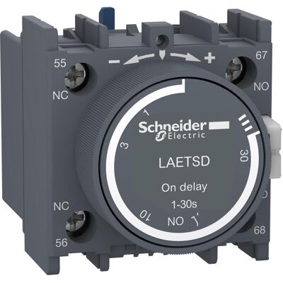 Schneider, Zubehör Antriebstechnik, Easy TeSys Einschaltverzögerungsblock 1NO+1NC LAETSD Schneider, Zubehör Antriebstechnik, Easy TeSys Einschaltverzögerungsblock 1NO+1NC LAETSD