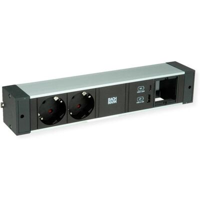 Bachmann, Steckdosenleiste, DESK RAIL 2xCEE7/3 1xUSB A&C 22W 1xCM 2.0m GST18 - 2 m - 2 AC-Ausgänge - Indoor (2x, CEE 7/3, 2 m) Bachmann, Steckdosenleiste, DESK RAIL 2xCEE7/3 1xUSB A&C 22W 1xCM 2.0m GST18 - 2 m - 2 AC-Ausgänge - Indoor (2x, CEE 7/3, 2 m)