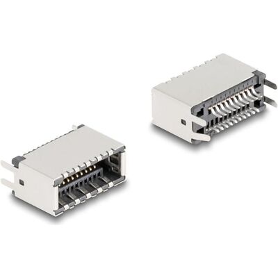 Delock USB Typ-E Key A 20 Pin Buchse vertikal zur SMT Lötmon (USB 2.0), USB Kabel Delock USB Typ-E Key A 20 Pin Buchse vertikal zur SMT Lötmon (USB 2.0), USB Kabel