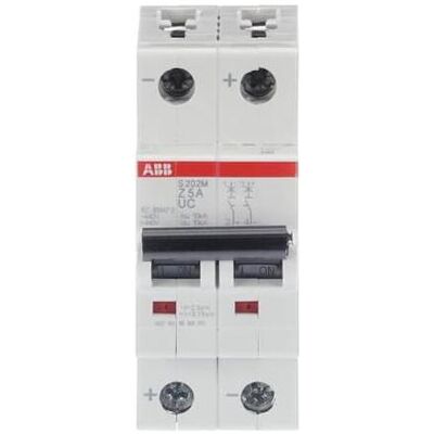 ABB, Schutzschalter, LS S202M-Z5UC Sicherungsautomat Z-Char., 10kA, 5A, 2P LS S202M-Z5UC ABB, Schutzschalter, LS S202M-Z5UC Sicherungsautomat Z-Char., 10kA, 5A, 2P LS S202M-Z5UC