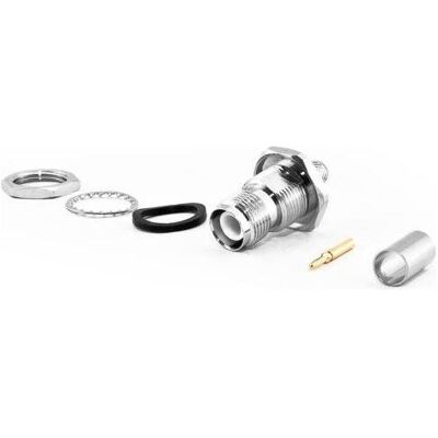 Varia RP-TNC-Einbaubuchse für H155 Kabel, Crimp Version, Elektronikkabel + Stecker Varia RP-TNC-Einbaubuchse für H155 Kabel, Crimp Version, Elektronikkabel + Stecker