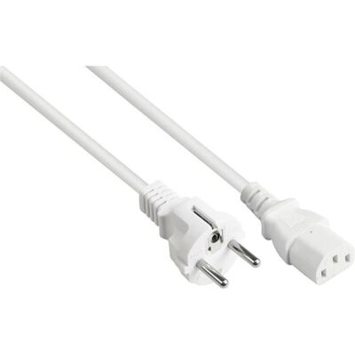 Varia, Verlängerungskabel, Netzkabel Schutzkontakt-Stecker Typ E+F an C13, weiss, 0,75 mm², 1,5 m (1.50 m, CEE 7/7) Varia, Verlängerungskabel, Netzkabel Schutzkontakt-Stecker Typ E+F an C13, weiss, 0,75 mm², 1,5 m (1.50 m, CEE 7/7)