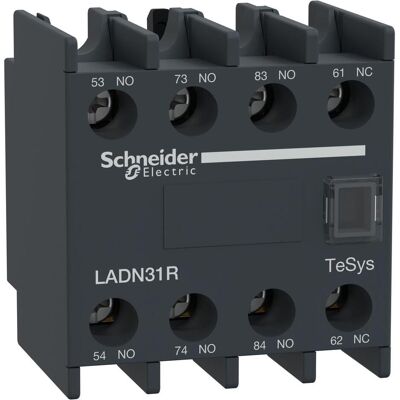 Schneider Hilfskontaktblock, TeSys Deca, 3NO+1NC, Schraubklemmen LADN31R, Relais Schneider Hilfskontaktblock, TeSys Deca, 3NO+1NC, Schraubklemmen LADN31R, Relais