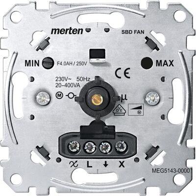 Merten Drehzahlsteller - 20-400W - Einphasen Motorregelung Merten Drehzahlsteller - 20-400W - Einphasen Motorregelung