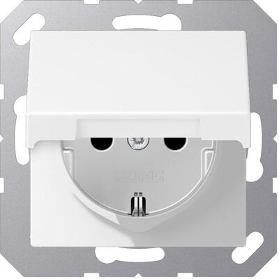 Jung A1520BFKLWWM - Weiß 1-fach IP44 Schuko Steckdose Jung A1520BFKLWWM - Weiß 1-fach IP44 Schuko Steckdose