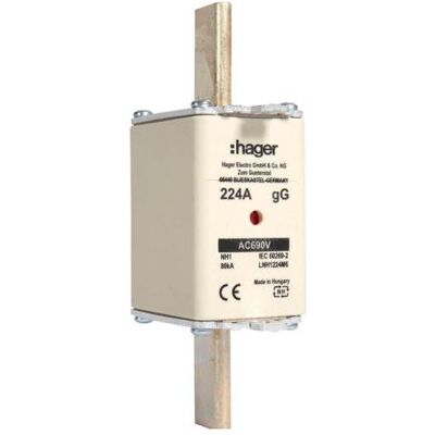 Hager, Sicherung, LNH1224M6 (224 A) Hager, Sicherung, LNH1224M6 (224 A)