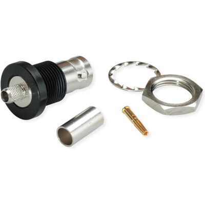 Telegärtner BNC-Kabeleinbaubuchse Crimp G01 50 Ohm, crimp/crimp, Isolierflansch, A1305, Z04, G01 (RG-58 C/U), Elektronikkabel + Stecker, Silber Telegärtner BNC-Kabeleinbaubuchse Crimp G01 50 Ohm, crimp/crimp, Isolierflansch, A1305, Z04, G01 (RG-58 C/U), Elektronikkabel + Stecker, Silber