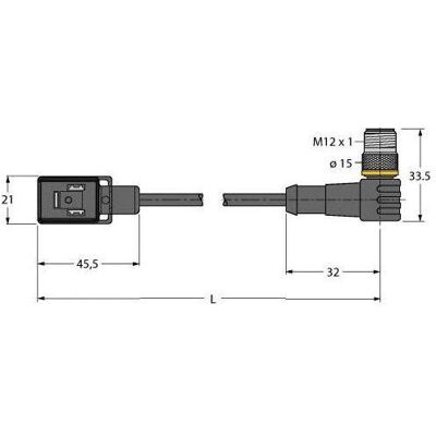Turck Ventilsteckverbinder (0.60 m), Stromkabel, Schwarz Turck Ventilsteckverbinder (0.60 m), Stromkabel, Schwarz