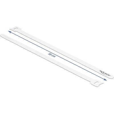 Delock, Kabelbinder, Klett-Kabelbinder L 300 x B 12 mm weiss 10 Stück (Klettkabelbinder, 300 mm, 10 Stk.) Delock, Kabelbinder, Klett-Kabelbinder L 300 x B 12 mm weiss 10 Stück (Klettkabelbinder, 300 mm, 10 Stk.)