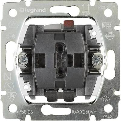Legrand PRO21 Aus-Wechsel 775806 21, Schalter + Taster, Weiss, Grau Legrand PRO21 Aus-Wechsel 775806 21, Schalter + Taster, Weiss, Grau