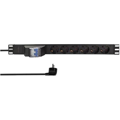 LogiLink, Steckdosenleiste, 19" Steckdosenleiste 6-fach, mit 2-pol. Leitungsschutzschalter (6x, CEE 7/3) LogiLink, Steckdosenleiste, 19" Steckdosenleiste 6-fach, mit 2-pol. Leitungsschutzschalter (6x, CEE 7/3)