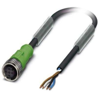 Phoenix Contact Sensorleitung PUR 5m M12 Bu 4-polig ger, Elektronikkabel + Stecker, Schwarz Phoenix Contact Sensorleitung PUR 5m M12 Bu 4-polig ger, Elektronikkabel + Stecker, Schwarz