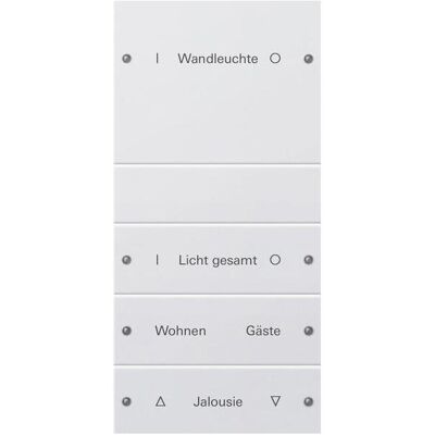 Gira, Zubehör Schalterprogramm, Wippenset 4f (1+3) beschr. System 55 220403 Gira, Zubehör Schalterprogramm, Wippenset 4f (1+3) beschr. System 55 220403