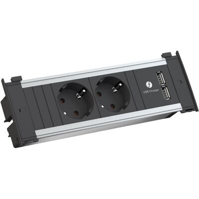 Bachmann, Steckdosenleiste, Kapsa Steckdose Typ F (2x, CEE 7/3, 2 m) Bachmann, Steckdosenleiste, Kapsa Steckdose Typ F (2x, CEE 7/3, 2 m)