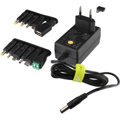 Goobay 3 V - 12 V Universal-Netzteil 1.5A, Universalladegerät Goobay 3 V - 12 V Universal-Netzteil 1.5A, Universalladegerät