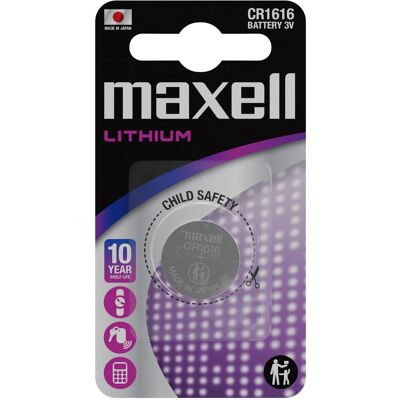 Maxell Knopfzelle CR1616 1 Stück (1 Stk., CR1616, 55 mAh), Batterien + Akkus Maxell Knopfzelle CR1616 1 Stück (1 Stk., CR1616, 55 mAh), Batterien + Akkus