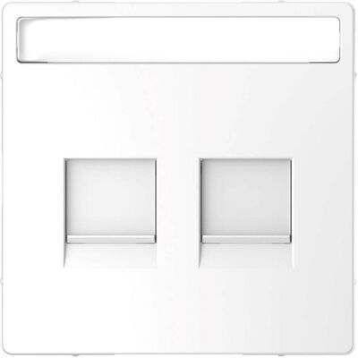 Merten, Zubehör Schalterprogramm, Zentralplatte für Modular Jack 2fach mit MEG4564-6035 Merten, Zubehör Schalterprogramm, Zentralplatte für Modular Jack 2fach mit MEG4564-6035