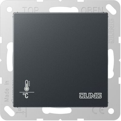 JUNG Raumtemperaturregler UP A KNX anth glz A2178BFORTSANM, Thermostat, Grau JUNG Raumtemperaturregler UP A KNX anth glz A2178BFORTSANM, Thermostat, Grau