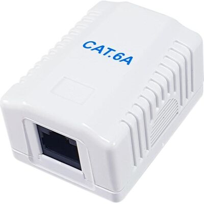 Equip Steckdose, Aufputzdose Cat6A 1-Port RJ45 UTP Equip Steckdose, Aufputzdose Cat6A 1-Port RJ45 UTP