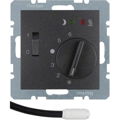Berker BERK Fussbodentemperaturregler, Thermostat, Grau Berker BERK Fussbodentemperaturregler, Thermostat, Grau