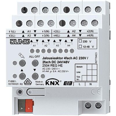 Jung 2504REGHE - KNX Jalousieaktor - Weiß Jung 2504REGHE - KNX Jalousieaktor - Weiß