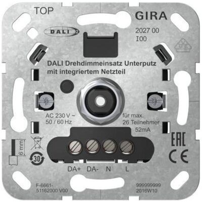 Gira 202700 Dali Drehdimmeins.upnetzteil Einsatz - Lighting Control Module Gira 202700 Dali Drehdimmeins.upnetzteil Einsatz - Lighting Control Module